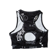 TOP DEPORTIVO GRAFITI NEGRO - NIÑA/TEEN 4 al 16 - comprar online