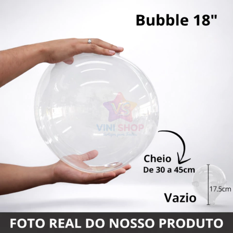 Kit 10 Unidades Balão Bubble - 10/18/24 Polegadas - Cristal na internet