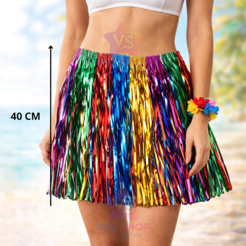 Saia Havaiana Adulto e Infantil | Fantasia para Carnaval, Cosplay e Réveillon - Vini Shops - Variedades alta Qualidade