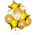 Kit 10 Balões Metalizados – Buquê com Estrela para Festa e Decoração - Vini Shops - Variedades alta Qualidade