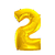 Imagem do Kit com 2 balões DOURADO de Numero metalizados 80cm -32" Polegadas