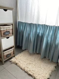 Cortina de baño de lienzo - Domu interiorismo