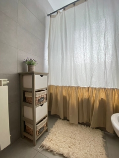 Cortina de baño de lienzo - Domu interiorismo