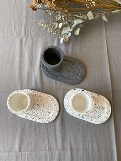 Bandeja de terrazo oval