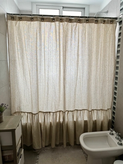Cortina de baño de lino
