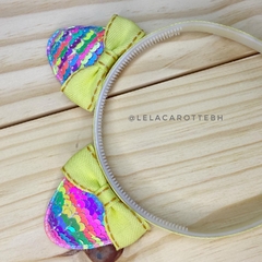 Tiara gatinha neon