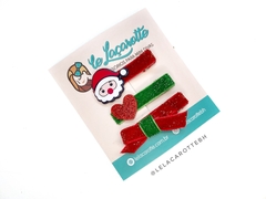Hair clips papai noel