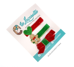 Hair clips natal boneco neve