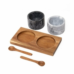 Set copetinero de madera y mármol - comprar online
