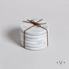 Pack posavasos circulares mármol carrara en internet