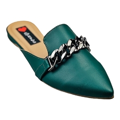 Mule Bico Fino Detalhe Correntes Selva - comprar online