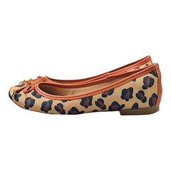 Sapatilha Bico Redondo Confort Laçinho Viés Caramelo Onçinha - Love Shoes Calçados Femininos