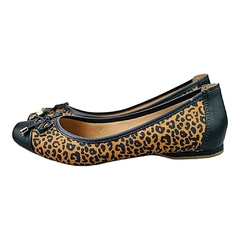 Sapatilha Bico Quadrado Confort Captoe Laçinho Preto Onçinha - Love Shoes Calçados Femininos