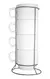 KIT 4 TAZAS CON SOPORTE PARA PERSONALIZAR
