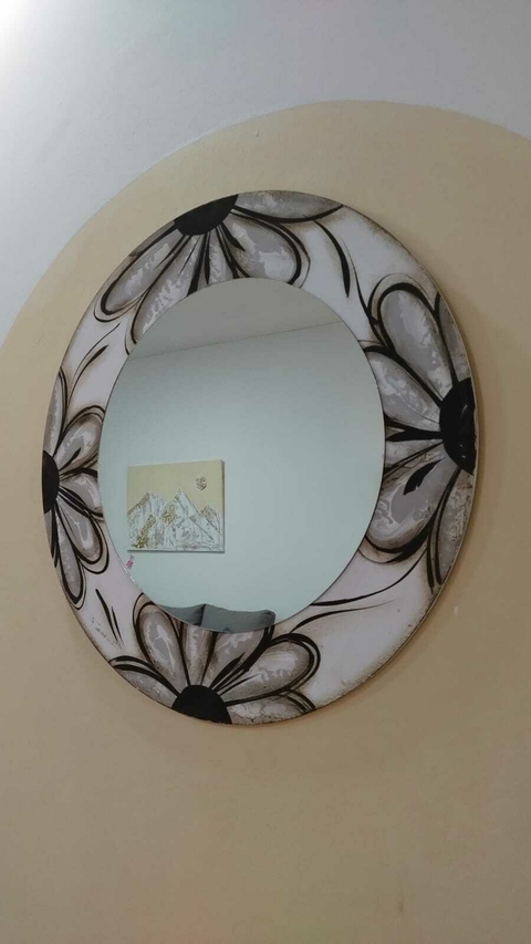 ESPEJO REDONDO FLORES