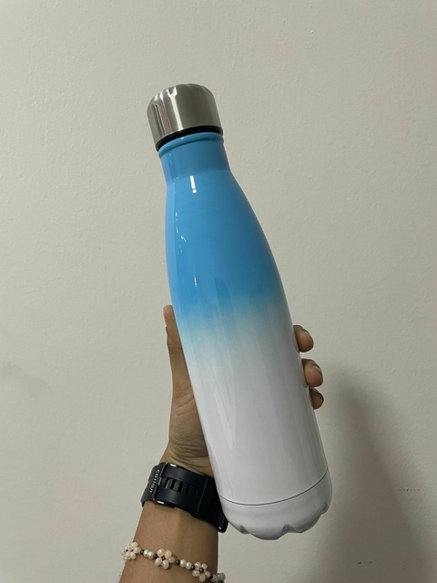BOTELLA DE ACERO INOX. CELESTE