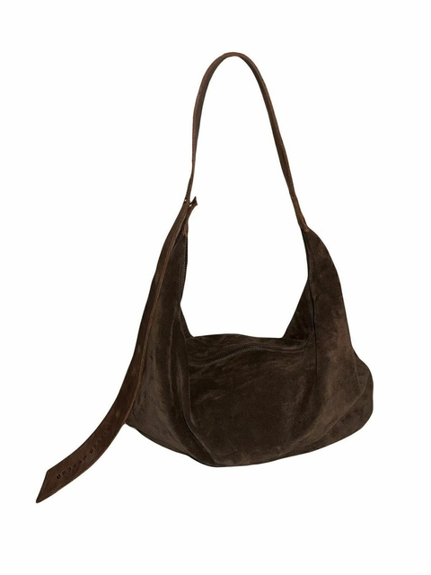 CARTERA MEDIALUNA SUEDE - comprar online