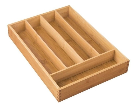 Cubiertero Organizador Bambu Antibacterial