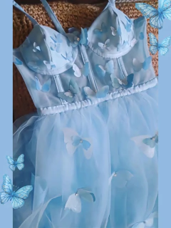 Vestido Elara (Celeste) - comprar online