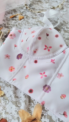 Corset Melifluo (corte cintura) - Blanco & Lila - Alium Trend