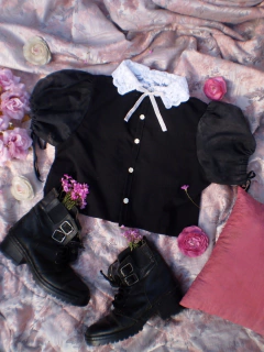 Camisero Audrey - Cuello Puntilla (Mangas Cortas)