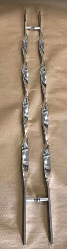 Puxador Em Alumínio Barra Chata Torcido 170cm - Getafi Aluminios