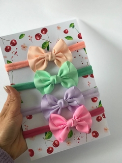 Kit Faixinhas de Bebê Laço Franzido M