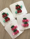 Duplinha Mini Hair Clips Cerejinha (3,5cm)