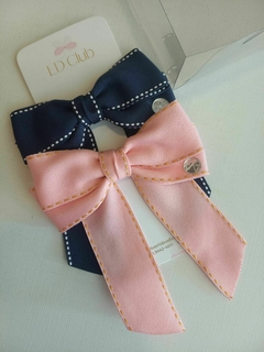 Laço Fe Pespontado Rosa