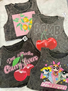 Musculosa crop top batik