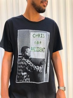 T- shirt Chris para presidente na internet