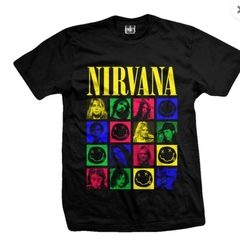 Remera Rock Nirvana Grid