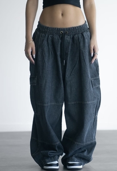 Pantalón Baggy Vieja Scul Jean Gris Prelavado - comprar online