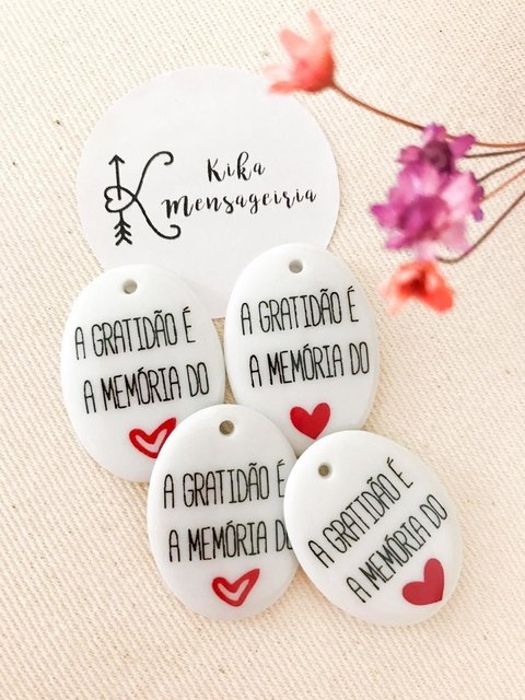 Pingente “A gratidão é a memória do coração”