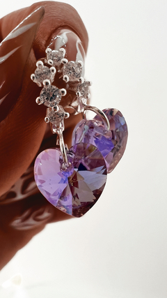 AROS YAMENA PLATA 925 CRISTAL - comprar online
