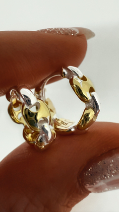 AROS TOURNOS PLATA 925 + BAÑO DE ORO 18K - comprar online
