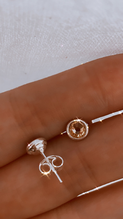 AROS PASANTES DURAZNO CRISTAL - comprar online