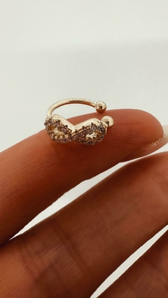 ARO CUFF INDIVIDUAL ORINFI BAÑO DE ORO 18K
