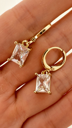 AROS HEMA BLANCO BAÑO DE ORO 18 K - comprar online