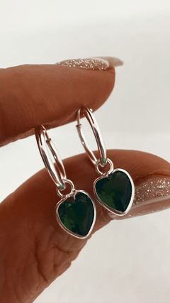 AROS ESMERALDA PLATA 925 en internet