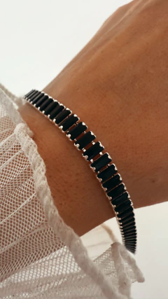 PULSERA BLACK PLATA LAMINADA en internet