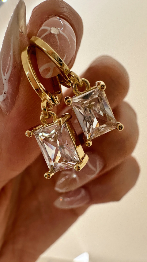AROS HEMA BLANCO BAÑO DE ORO 18 K