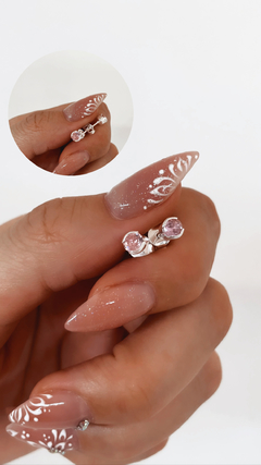 AROS PASANTE PLATEADO ROSA BP