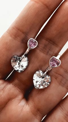 AROS TABITA PLATA 925 CRISTAL - comprar online