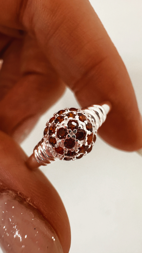 ANILLO FRUTIS NARANJA PLATA 925