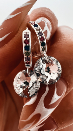 AROS CRISTAL MALUS PLATA 925