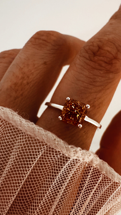 ANILLO VAL AMBAR PLATA 925 - comprar online