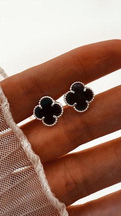 AROS CLEEF CHOCO PLATA LAMINADA - comprar online