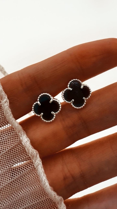 AROS CLEEF CHOCO PLATA LAMINADA - comprar online