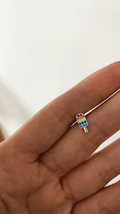 PIERCING PALETA PLATA 925